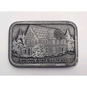 Rubicon Soda Springs Hit Line USA Jeep Off-Road, Camping 3" Belt Buckle